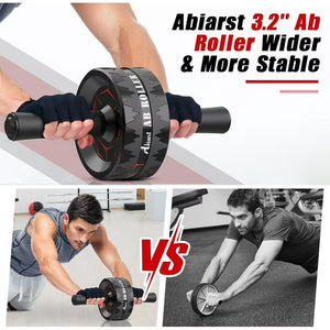 2026 Upgrade Ab Roller Wheel, Abs Workout Equipment for Abdominal & Core Strength Training, Home Gym Exercise Wheels for Men Women, with Knee Pad Accessories