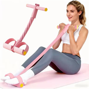 6-Strand Heavy Duty Abdominal Crunch Fitness Equipment – Leg & Core Workout, Sit-Up Assist