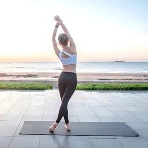 Multifunction Yoga Mat:, Non-, Eco-Friendly. Enhances Comfort and Stability for All Yoga Sessions.Black Yoga Mat