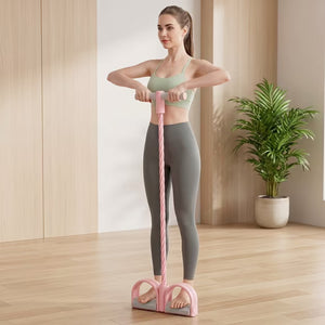 Multifunction Elastic Yoga Resistance Band, Elastic Exercise Band, Stretching Pedal Puller with Handles for Full Body Workout